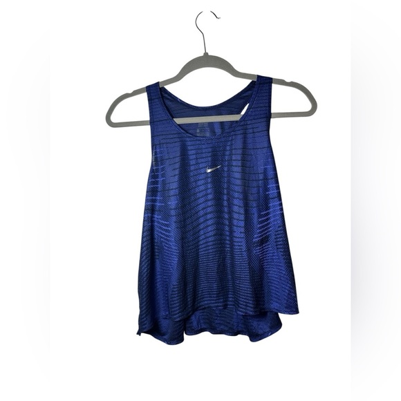 Nike Pro Dri-FIT Blue Mesh Athletic Tank Top Size M - Picture 1 of 5